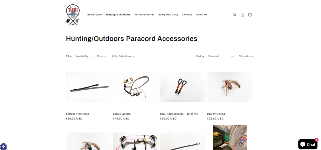 TPI Paracord Category page